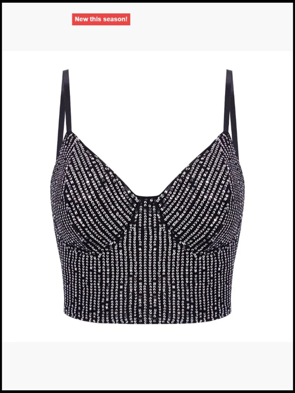 Sequin Crop Top V-Neck Spaghetti Strap Sleeveless Rhinestone Tassel Sparkly